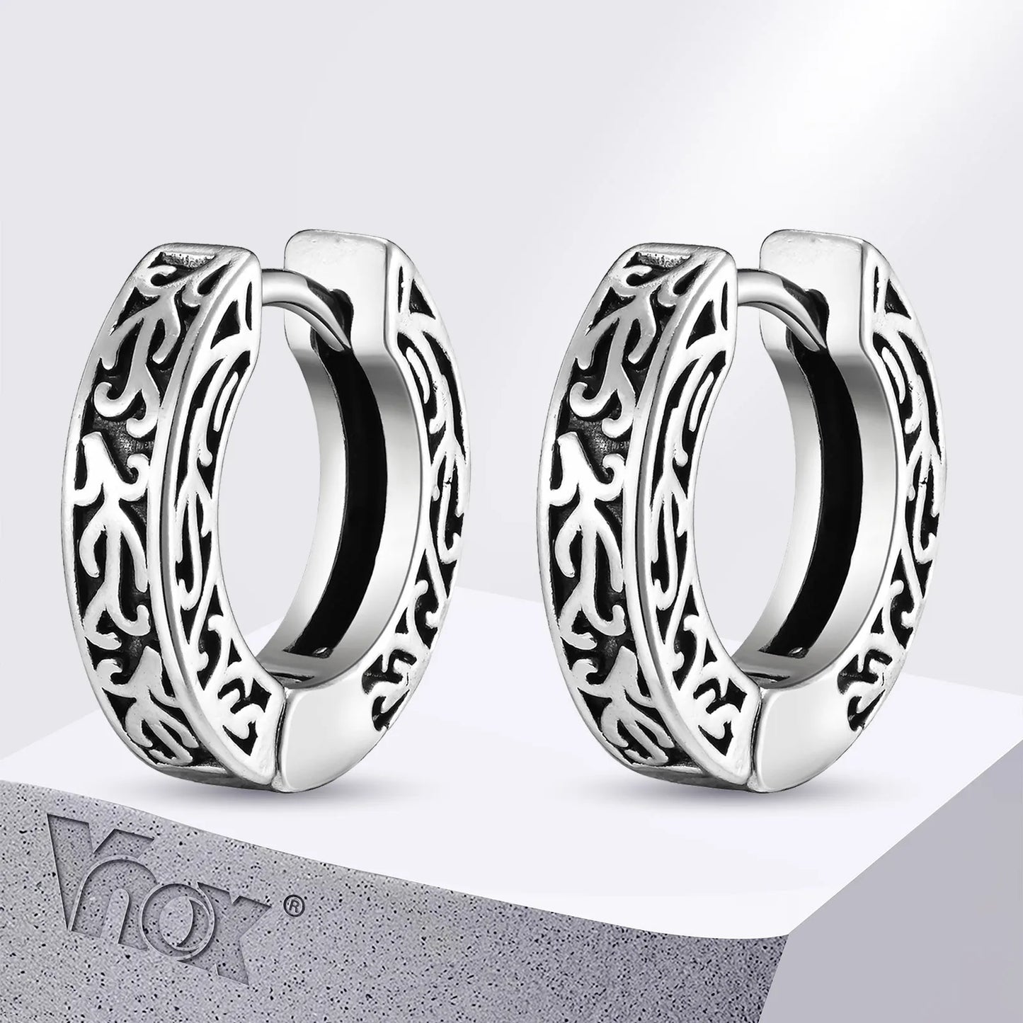 Vnox Stainless Steel Thick Small Hoop Earrings