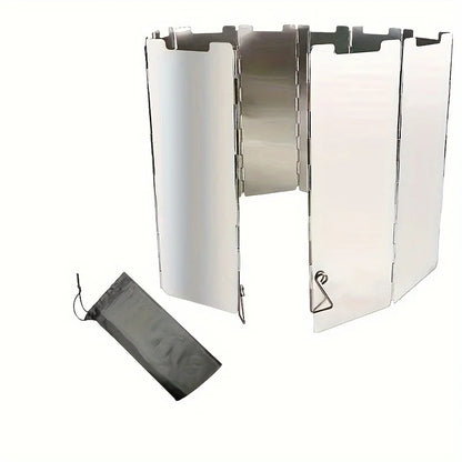 Windshield With 10 Aluminium Foldable plates For Outdoor Camping