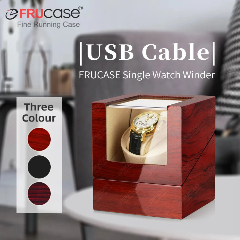 FRUCASE Automatic Watch Winder for Automatic Watches With USB Cable & Battery As Option