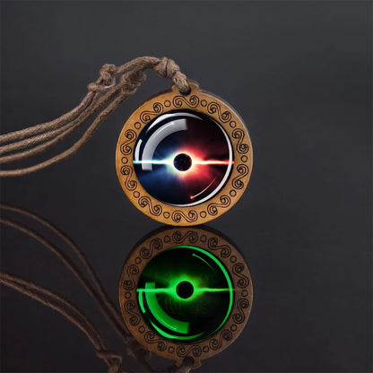 Luminous Glow In The Dark Variants Of Ice & Fire Pendant Necklaceses With Rope Chain