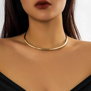 Elegant  Simple & Chunky Necklace for Women - Gold & Silver Colour