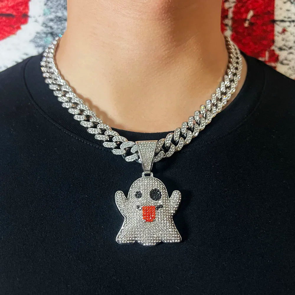 ULJ Spooky Iced Out Pendant Variants With AAA Rhinestones