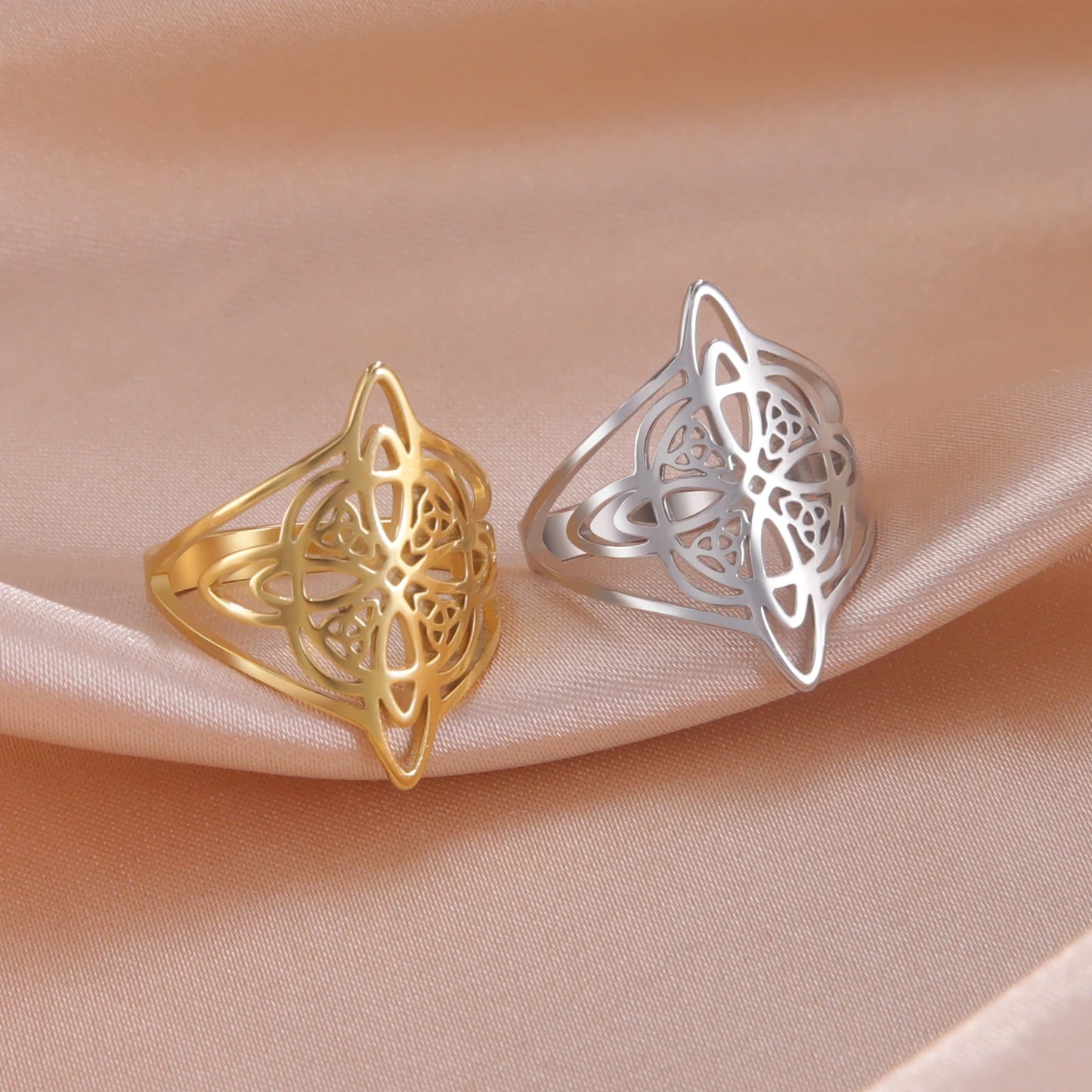 Elegant Multiple Variant Knot Stainless Steel Rings