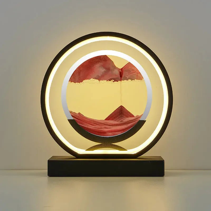 LED quicksand hourglass - Unique Art With Night Light