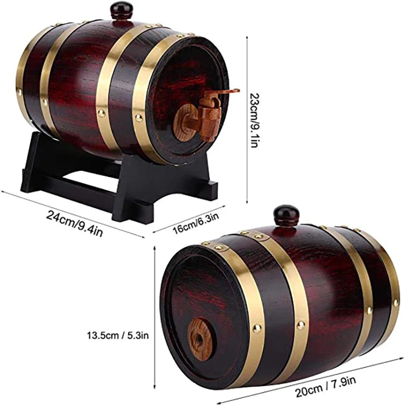 UNTIOR Wood Barrel Oak - Decanter, Decoration, Brewing Equipment - Beer, Wine, Whisky & Rum