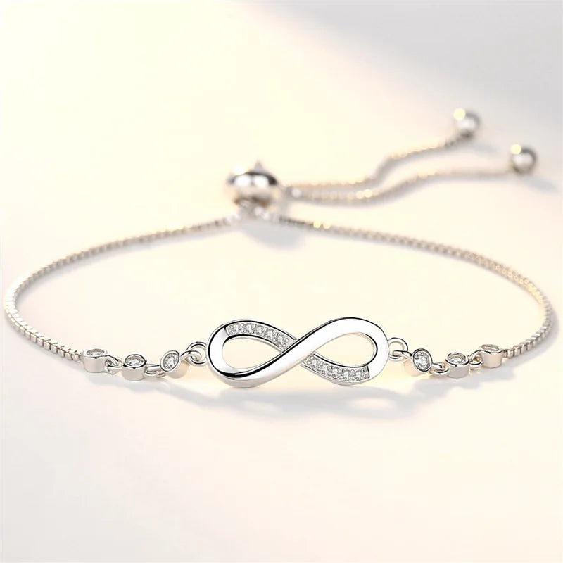 Silver pretty Crystal Bracelets for Women - 925 Sterling