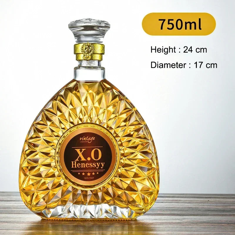 Luxurious Decanter For Liquor 750ml - Airtight Stopper, Luxury barware