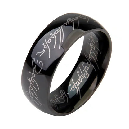 LOTR Stainless Steel Laser Engraved Rings