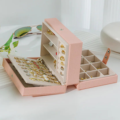 Fashion PU Leather Jewellery Storage Boxes In Different Colours & Sizes