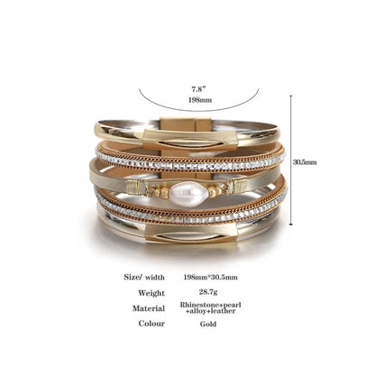 ALLYES Fashion Irregular Bracelets With Pearl