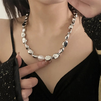 Boho Vintage Fashion Pearl Chain Necklaces  For Women