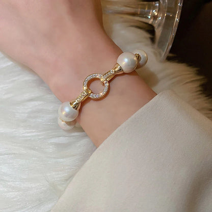 Natural Pearl Bracelets For Women With Zirconia Connector