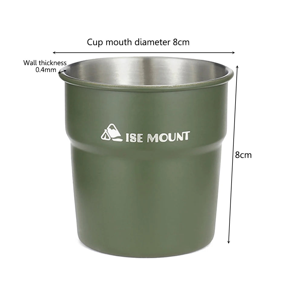 ISE MOUNT Outdoor 300ml Stainless Steel Cups