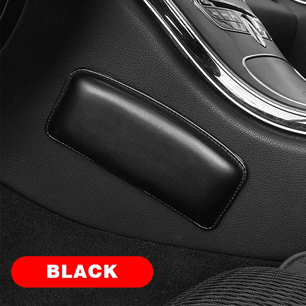 Leather Knee Pad for Car Interior - 18X8.2cm- Comfortable Elastic Cushion with Memory Foam.