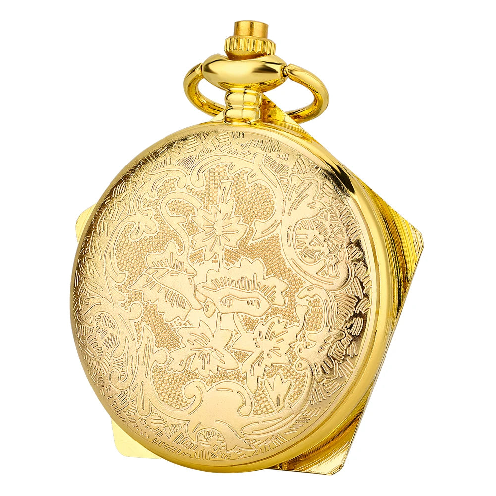 YISUYA HP Trolleys Magic Chocolate Quartz Pocket Watch