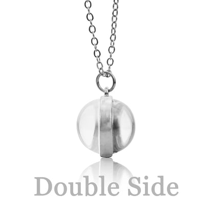 Solar system Two-sided Glass Ball Pendant Necklace For Men & Women