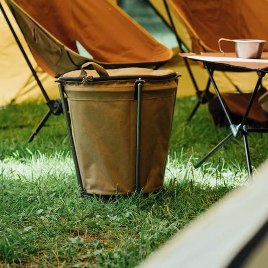 Outdoor Lightweight & Collapsible Oxford Cloth Camping Trash Can