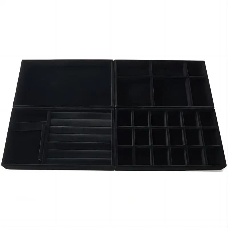 Exquisite Velvet Stackable Tray Jewelry Display Or Organizer For Drawers