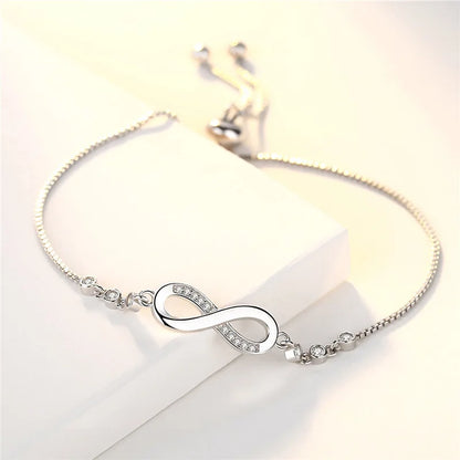 Silver pretty Crystal Bracelets for Women - 925 Sterling