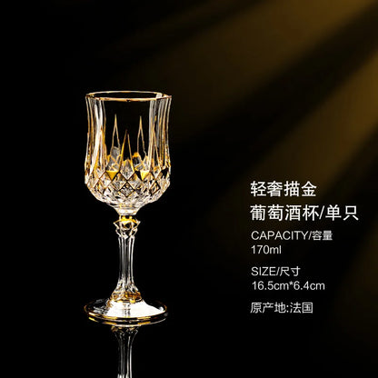 Golden Luxury Line Whiskey Glasses - Multi Functional Crystal Glases For Wine, Whisky, Beer & Cocktails