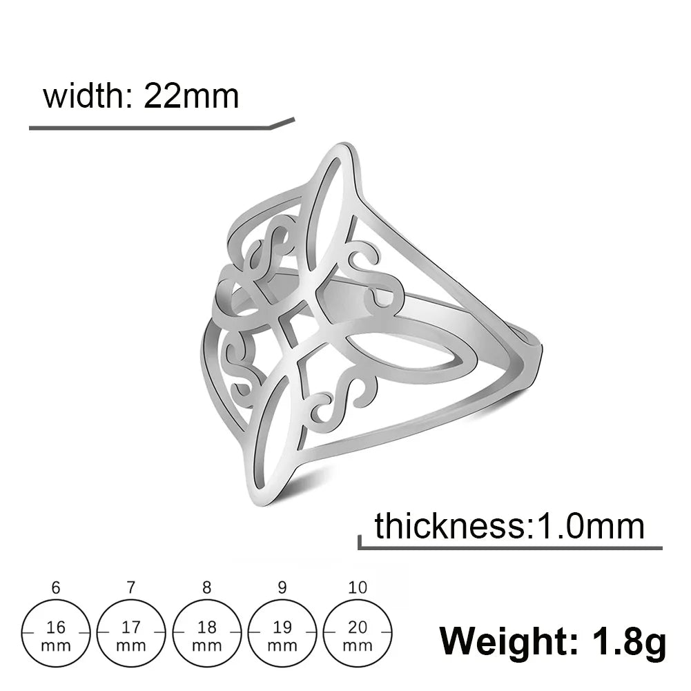 Elegant Multiple Variant Knot Stainless Steel Rings