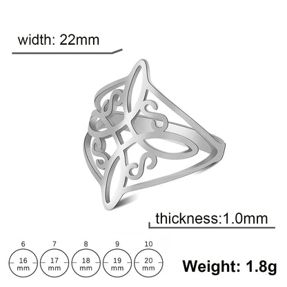 Elegant Multiple Variant Knot Stainless Steel Rings