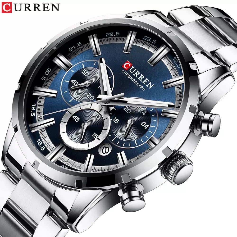 CURREN - Relogio Masculino luxurious Chronograph Wrist Watch, Quartz Clockwork And Waterproof