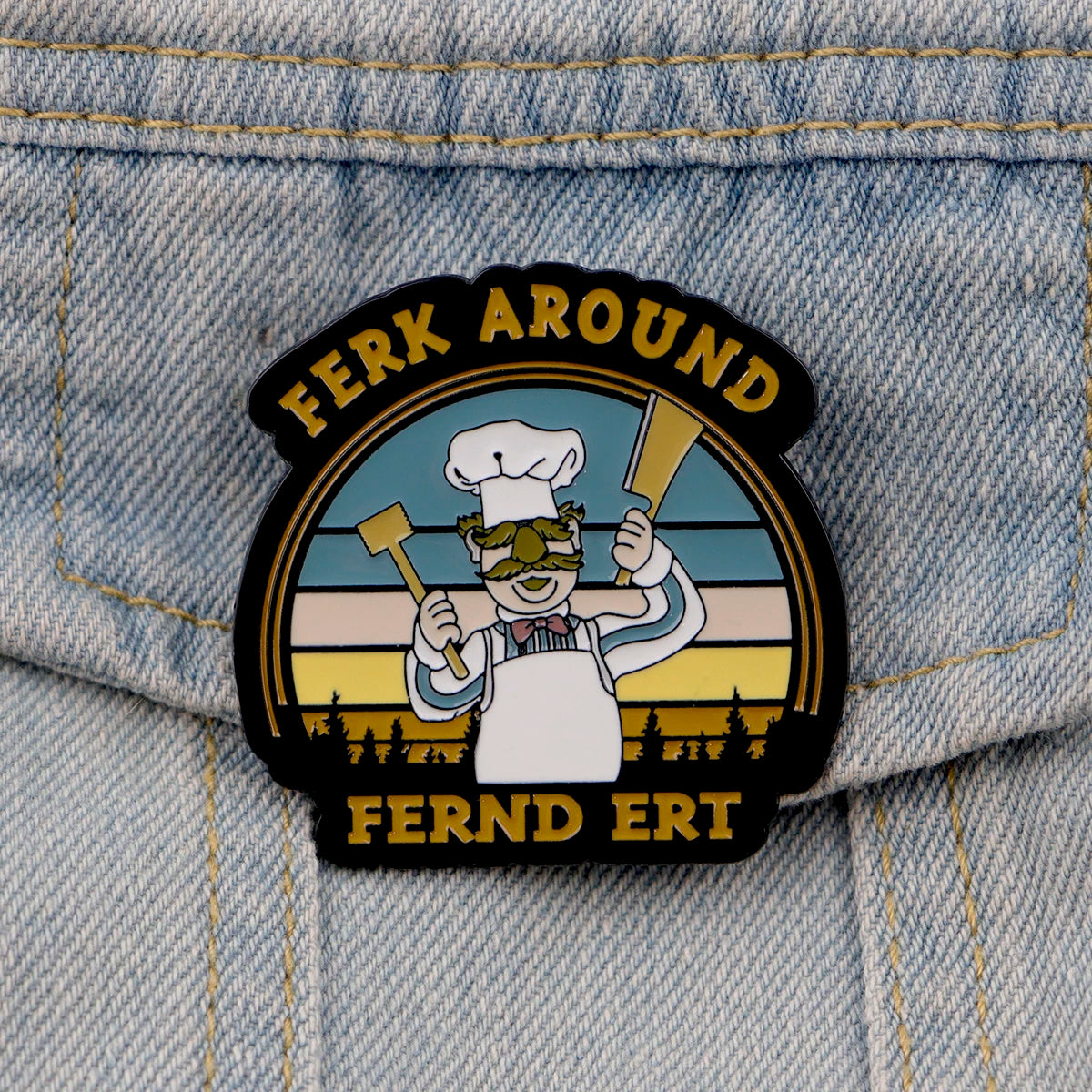 Swedish Chef Enamel Pin Funny Quotes Brooch Pines Lapel Pins Badge on Backpack Clothing Accessories Fashion Jewelry Gifts