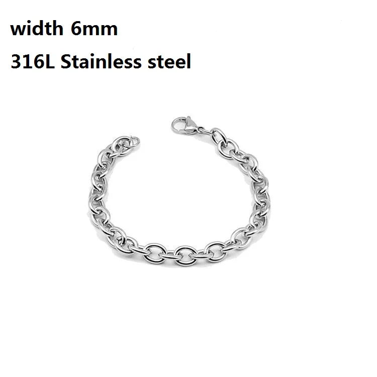 Figaro Stainless Steel Cuban Chain Bracelets