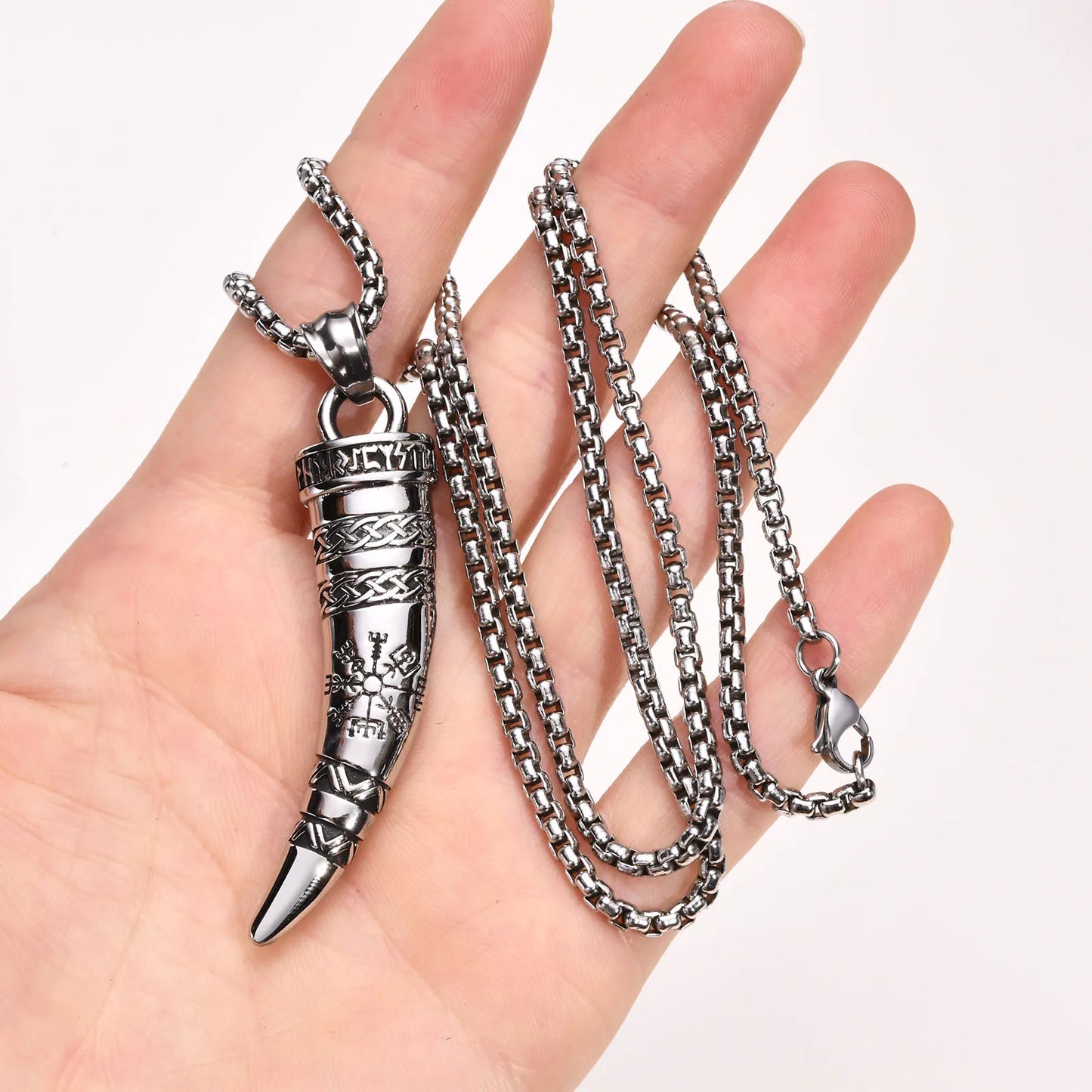 Norse Viking Horn Pendant Stainless & Waterproof Necklaces