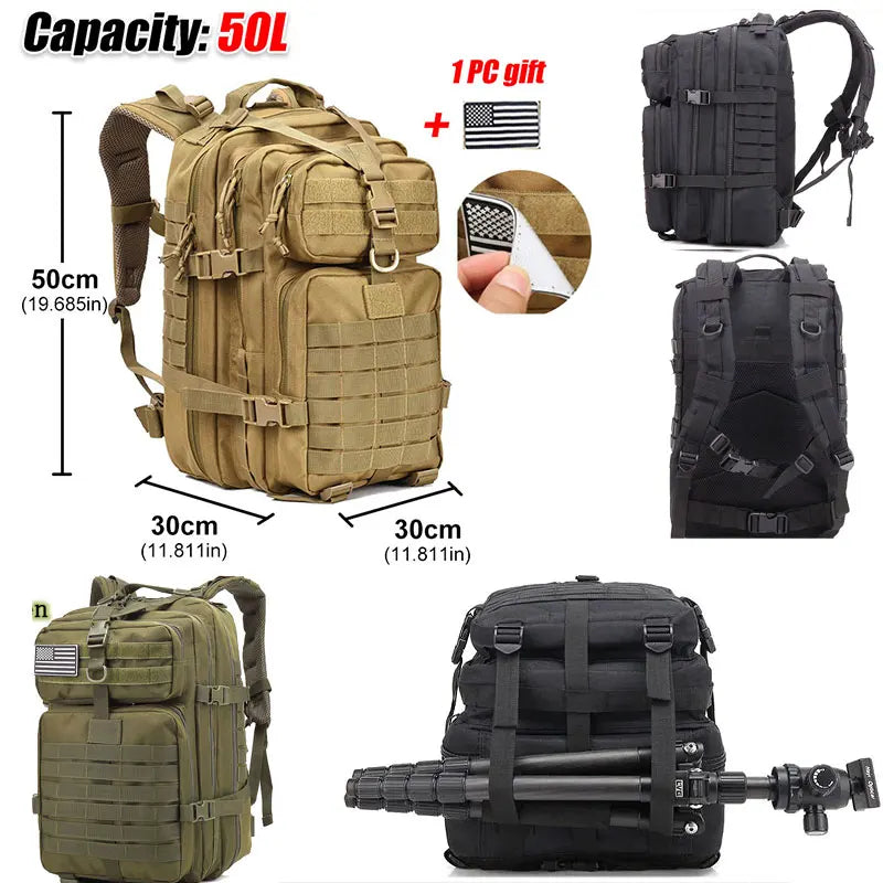 TOPX 50L Large Capacity Waterproof Outdoor Backpack