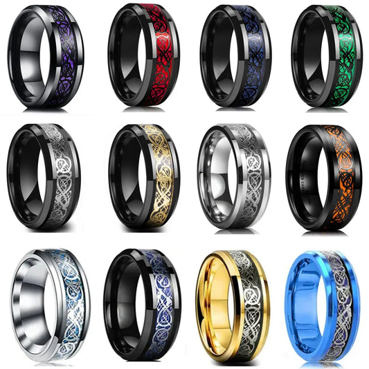 Classic 8mm Multiple Variant Stainless Steel rings