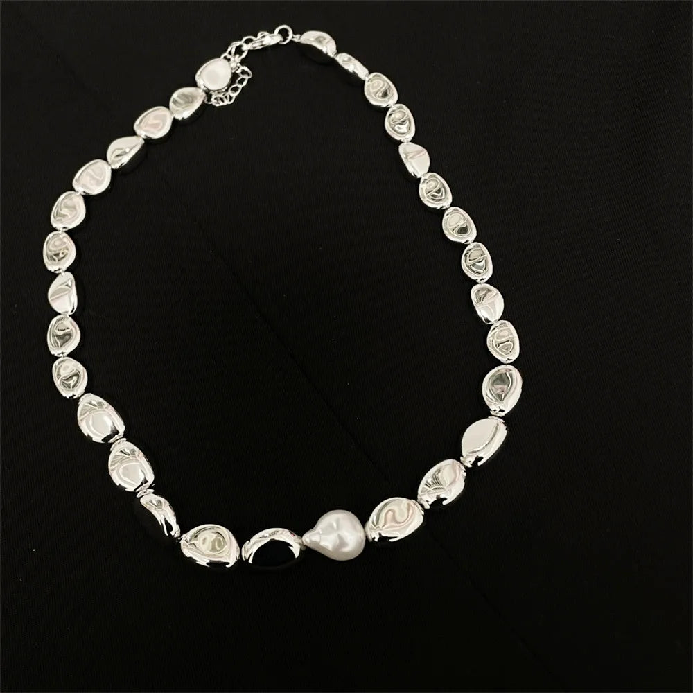 Boho Vintage Fashion Pearl Chain Necklaces  For Women