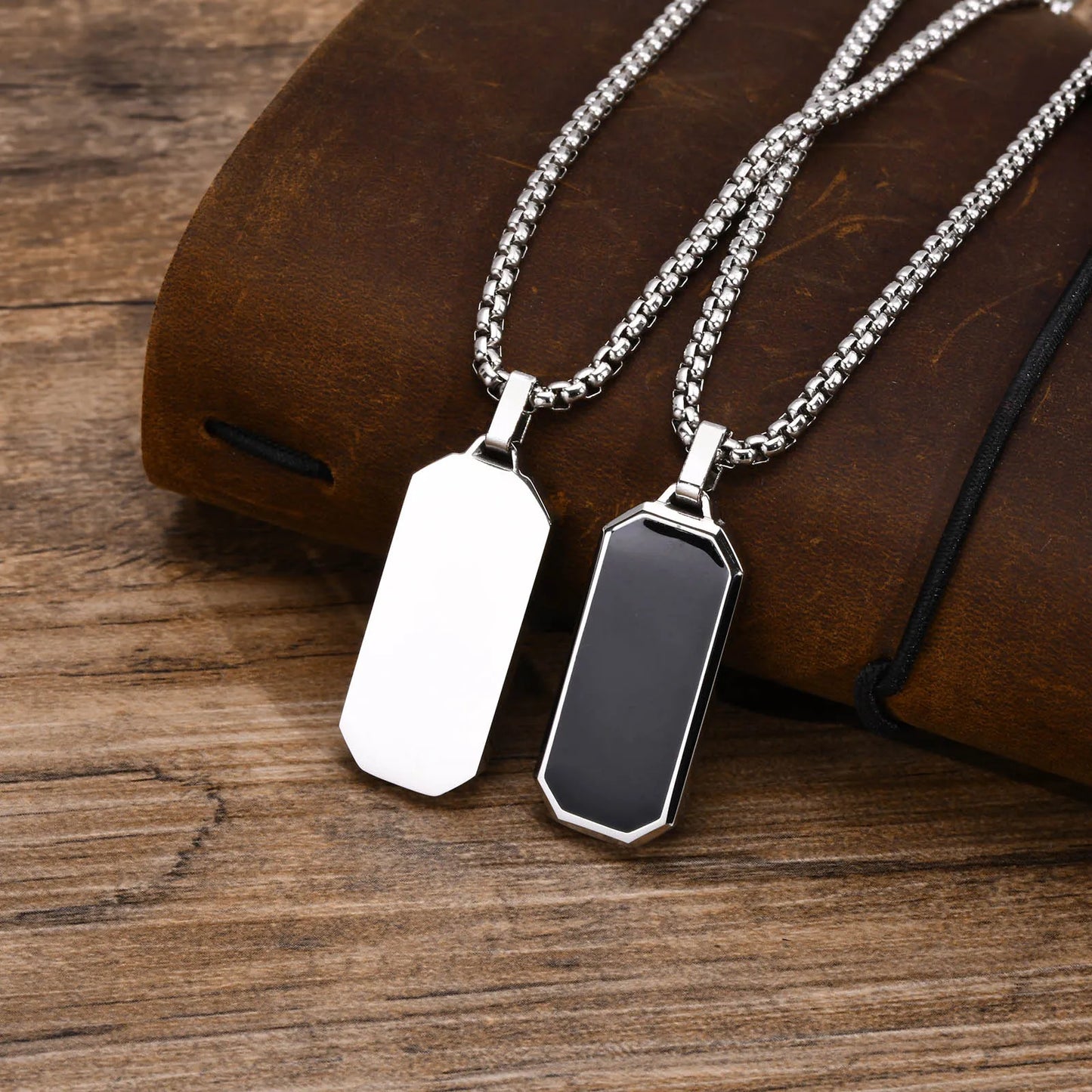 MPrainbow Stylish Geometric Pendants with Stainless Steel chain Necklaces  & Variable Colours