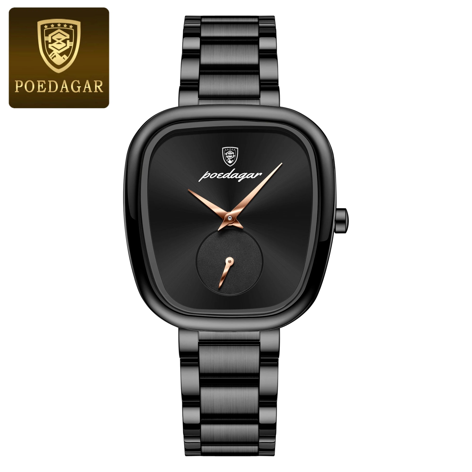 POEDAGAR Woman Luxury style Stainless Steel Quartz Watch - Waterproof, Luminous, Date And Box