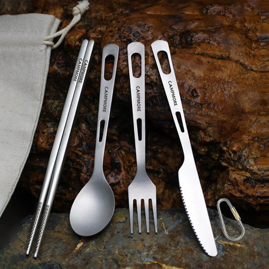 Ultralight & Portable Titanium Outdoor Tableware Sets