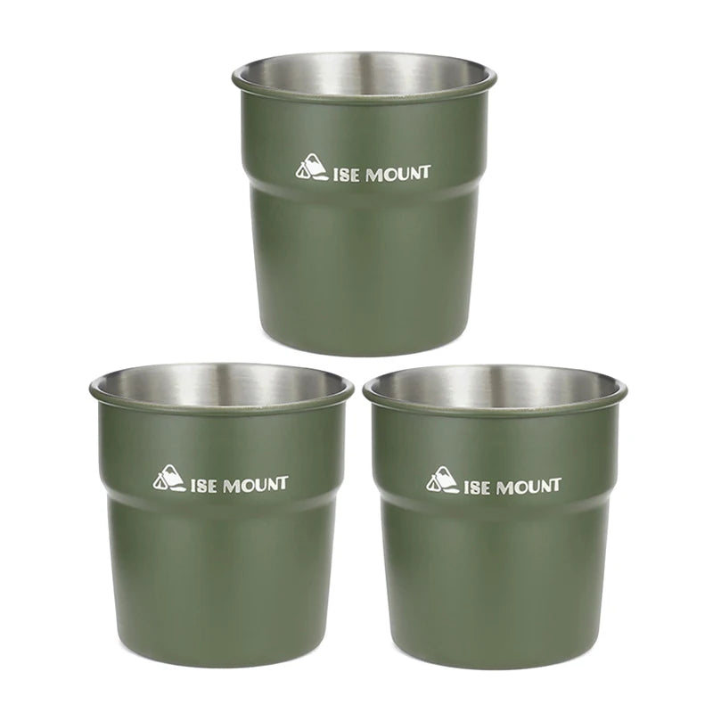 ISE MOUNT Outdoor 300ml Stainless Steel Cups