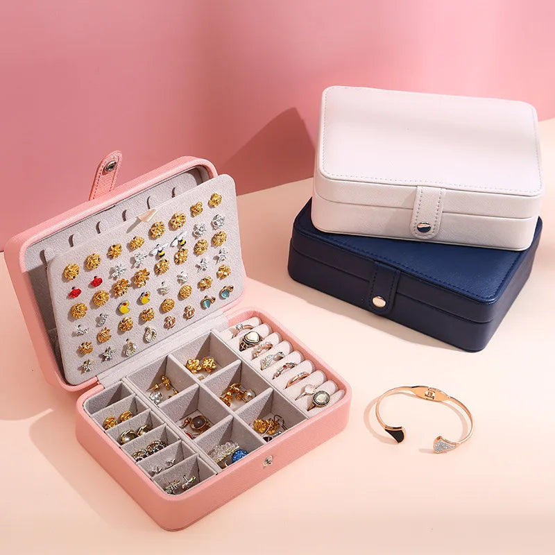 Elegant but Simple Large Capacity Portable Jewelry Storage Box In different sizes