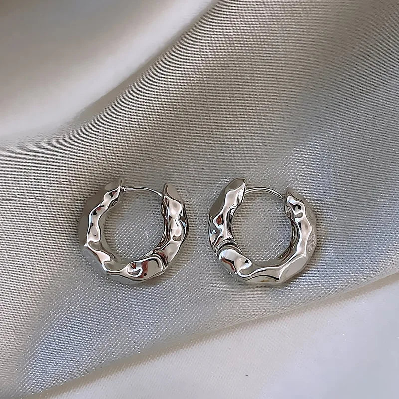 REETI Trendy 925 Sterling Silver Circle Earrings