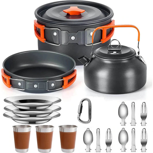 Outdoor Camping Non-stick Cooking Set For 2-3 People