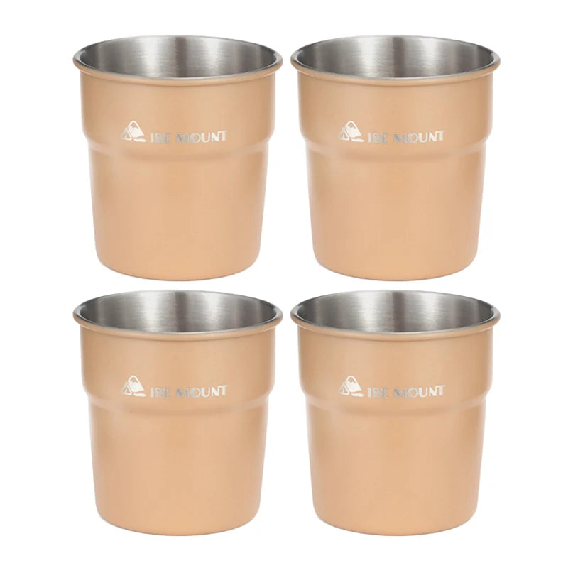 ISE MOUNT Outdoor 300ml Stainless Steel Cups