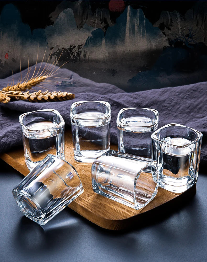 Shot Glass Set White Wine Glass Cup Holder Drinkware Set Spirit Glass Bar KTV Wine Glass Holder Glass Cup Storage Rack