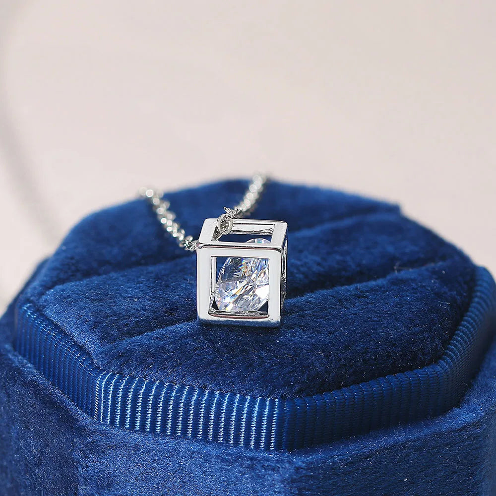 ZHOUYANG Cube Zircon Necklace For Women