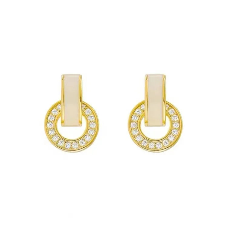 Multiple Style Exquisite Circle Stud Earrings