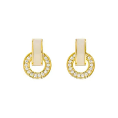 Multiple Style Exquisite Circle Stud Earrings