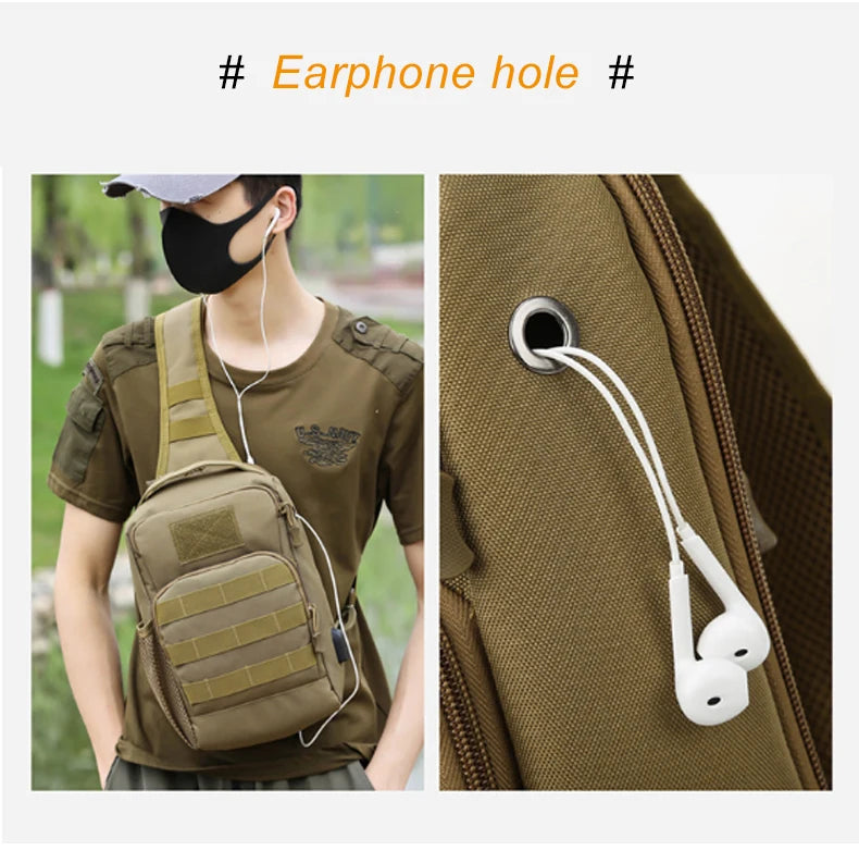 Furukroa Outdoor Shoulder Bag With USB Charging Port