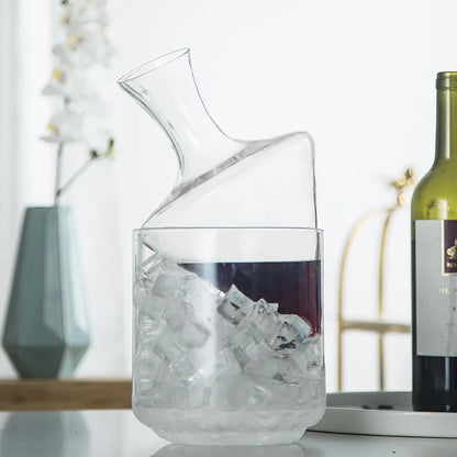 Luxurious Crystal Glass High Grade Decanter with Ice Bucket - 1000ml capacity