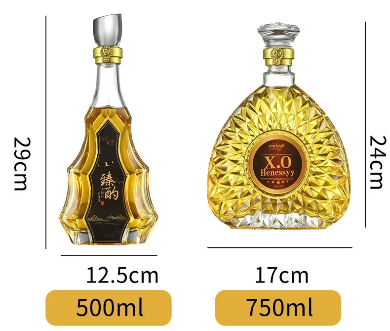 Luxurious Decanter For Liquor 750ml - Airtight Stopper, Luxury barware