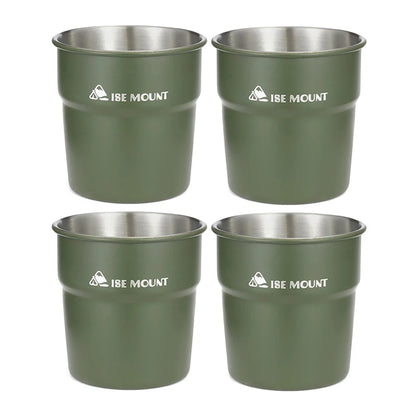 ISE MOUNT Outdoor 300ml Stainless Steel Cups