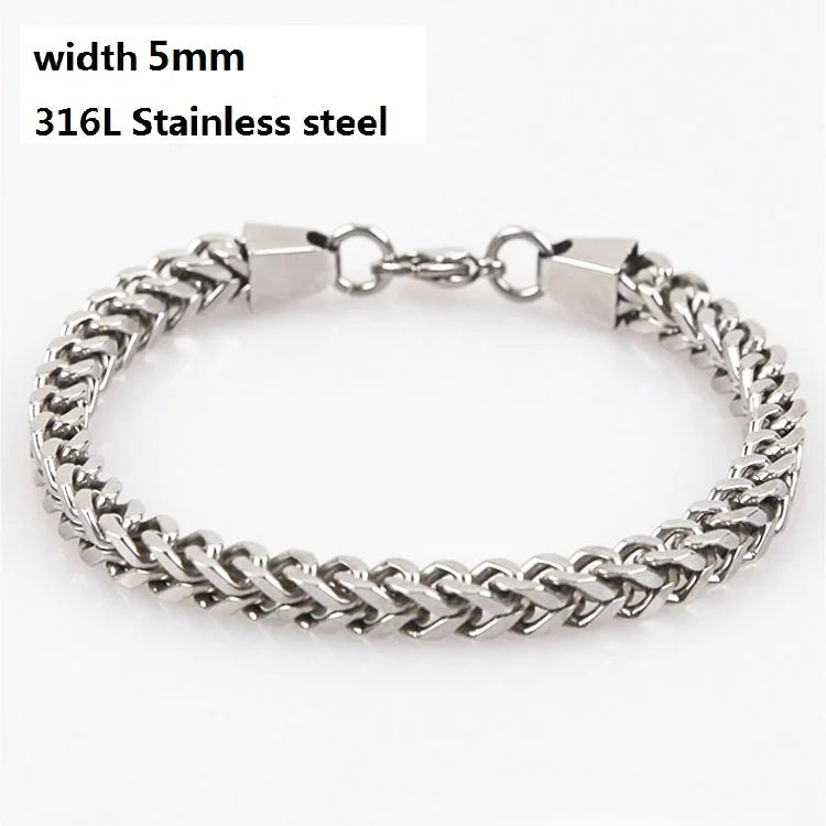 Figaro Stainless Steel Cuban Chain Bracelets